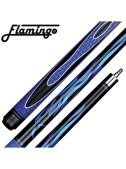 Pool cue two-piece Flamingo blue