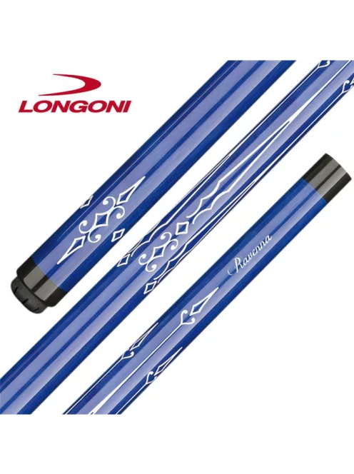 Carom cue Longoni, Ravenna with 12 mm spike blue