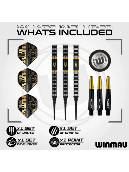 dart szett soft Winmau Alex Spellman "The Jackal" 20gr, 90%