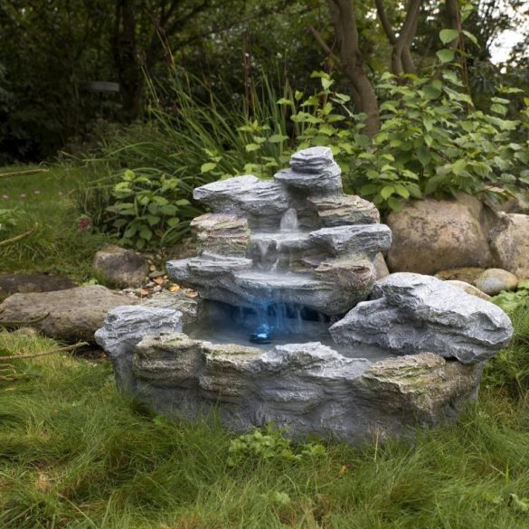 garden splashing fountain Blue Pearl (with lighting)