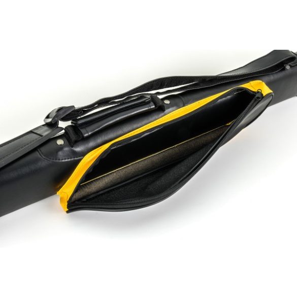 Hard cue case, Style SY-1, yellow-black, 2/2, 85cm