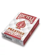 Poker card Bicycle PRESTIGE, red 100% plastic