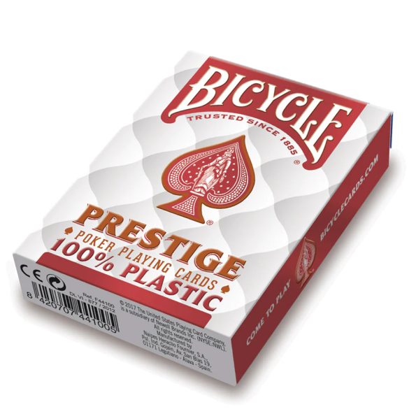 Póker kártya Bicycle PRESTIGE, piros 100% plasztik