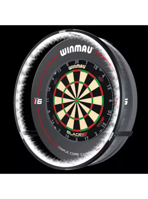 Darts világítás és falvédő csomag, Winmau Plasma  360 és Winmau Pro Line fekete falvédő