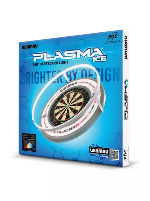 Darts világítás és falvédő csomag, Winmau Plasma Ice 360 és Winmau Pro-Line falvédő