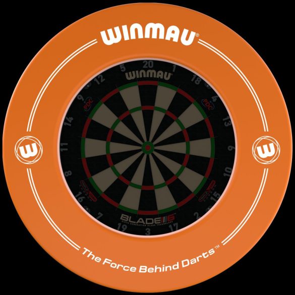 Winmau wall protection rubber hoop around dartboard, orange, with logo