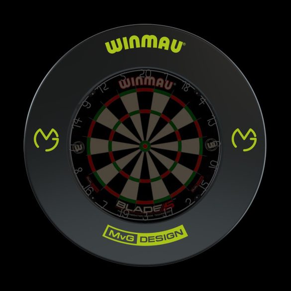 Winmau falvédő dart tábla köré fekete, MvG design