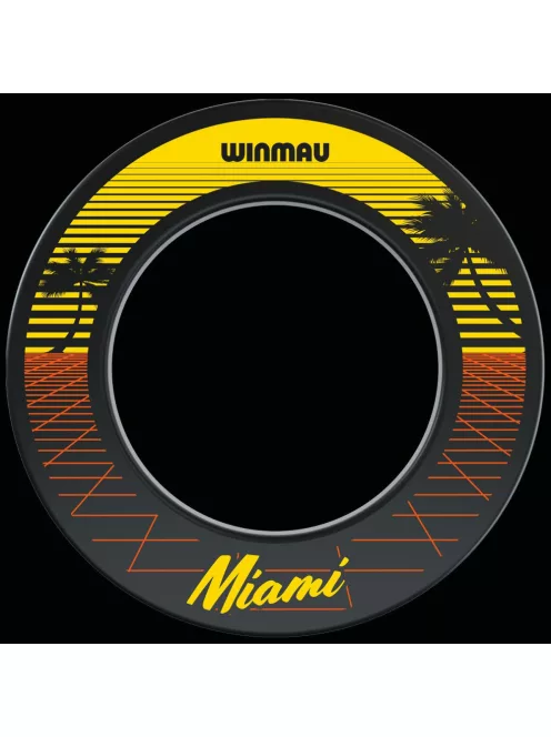 WINMAU WALL PROTECTIVE DART BOARD BLACK, WITH MIAMI SURFACE