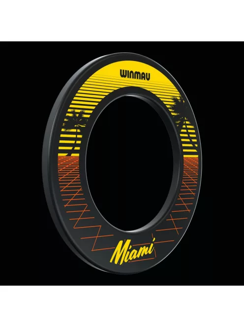 WINMAU WALL PROTECTIVE DART BOARD BLACK, WITH MIAMI SURFACE