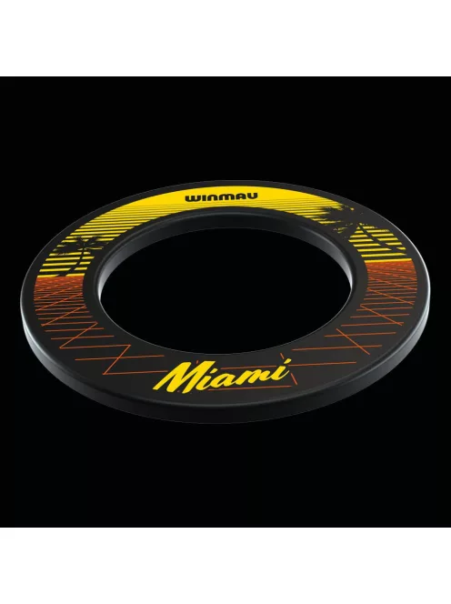 WINMAU WALL PROTECTIVE DART BOARD BLACK, WITH MIAMI SURFACE