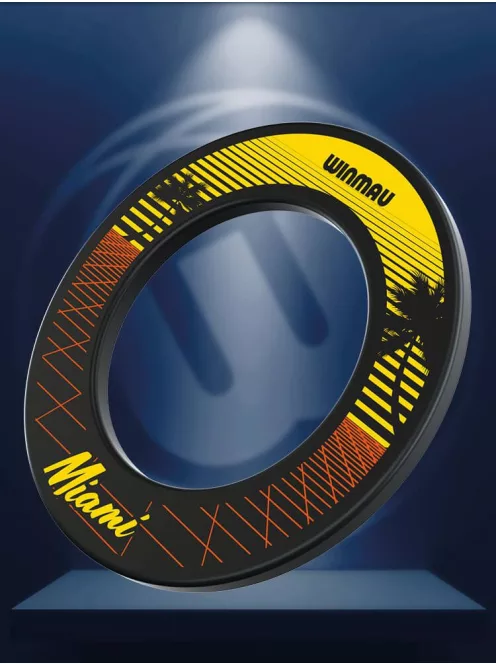 WINMAU WALL PROTECTIVE DART BOARD BLACK, WITH MIAMI SURFACE