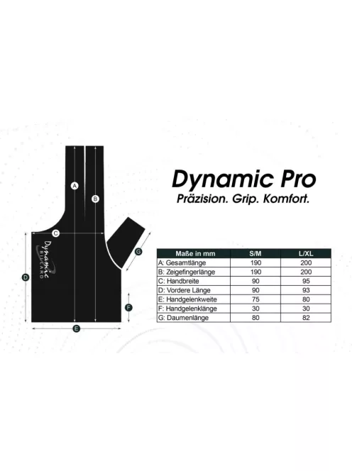 biliárdkesztyű, Dynamic Pro, 3 ujjas, L&XL fekete-szürke, bal kézre