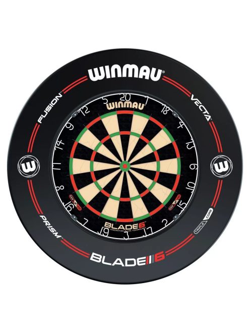 Darts tábla Winmau Blade 6 és  két szett nyíl, falvédő, startvonal, kiszálló