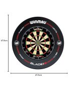 Darts tábla Winmau Blade 6 és  két szett nyíl, falvédő, startvonal, kiszálló