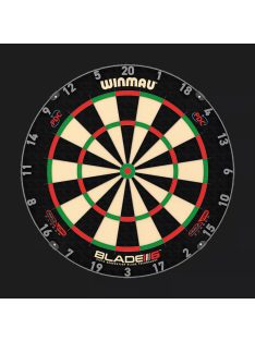   DARTS TÁBLA WINMAU BLADE6 TRIPLE CORE PDC FALVÉDŐVEL, KÉT SZETT NYÍLLAL, STARTVONALLAL,