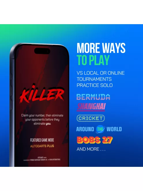 Autodarts készülékállvány és pontszámláló (smartphone szükséges) + 12 hónapos Autodarts PLUS tagsági csomag