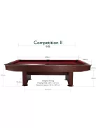 Dynamic biliárd asztal, Pool, Competition II, 9'-es, barna