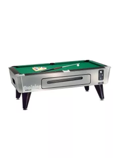   Biliárdasztal, Dynamic Premier, ezüst, Pool, 7' méret, blue-green posztóval, zsetonelfogadóval