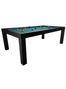 Pool table / dining table, 7' , matt black