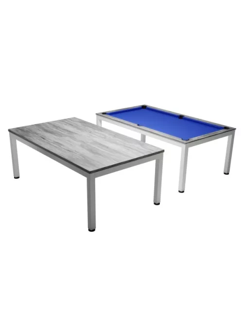 Biliárdasztal / étkezőasztal,  Dynamic Vancouver II, 7' , fehér/szürke, Standard-Cloth