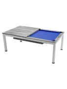 Biliárdasztal / étkezőasztal,  Dynamic Vancouver II, 7' , fehér/szürke, Standard-Cloth