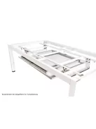 Biliárdasztal / étkezőasztal,  Dynamic Vancouver II, 7' , fehér/szürke, Standard-Cloth