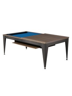   pool biliárdasztal / étkezőasztal,  Dynamic Vancouver III, 7', fekete/barna, kék szövet