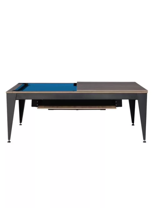 pool biliárdasztal / étkezőasztal,  Dynamic Vancouver III, 7', fekete/barna, kék szövet