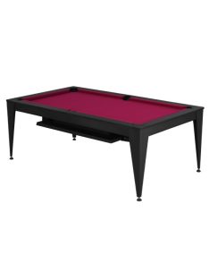   pool biliárdasztal / étkezőasztal,  Dynamic Vancouver III, 7', fekete/fekete, bordó szövet