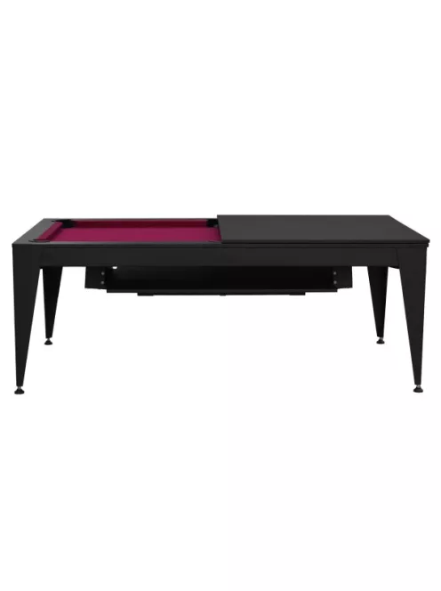 pool biliárdasztal / étkezőasztal,  Dynamic Vancouver III, 7', fekete/fekete, bordó szövet