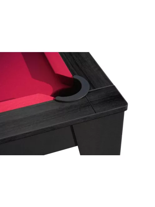 pool biliárdasztal / étkezőasztal,  Dynamic Vancouver III, 7', fekete/fekete, bordó szövet