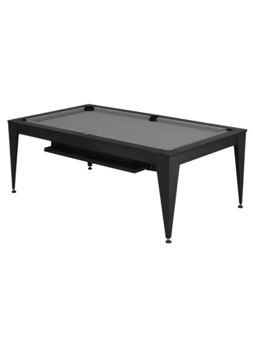 pool biliárdasztal / étkezőasztal,  Dynamic Vancouver III, 7', fekete/fekete, szürke szövet