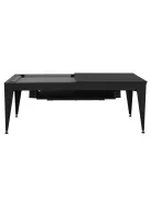 pool biliárdasztal / étkezőasztal,  Dynamic Vancouver III, 7', fekete/fekete, szürke szövet