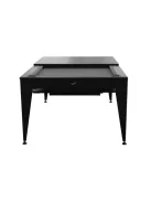 pool biliárdasztal / étkezőasztal,  Dynamic Vancouver III, 7', fekete/fekete, szürke szövet