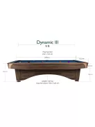 Pool Pool Table Pool, Dynamic III, 9', , Modern Brown