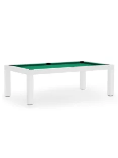 Pool table / Dining table, Mozart, 7' , matt white