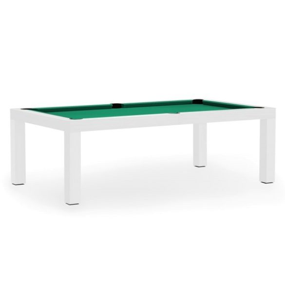 Pool table / Dining table, Mozart, 7' , matt white