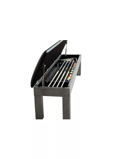   ülőpad biliárdasztalhoz Dynamic Penelope II (fényes fehér, fekete, fátyolos ezüst színben)