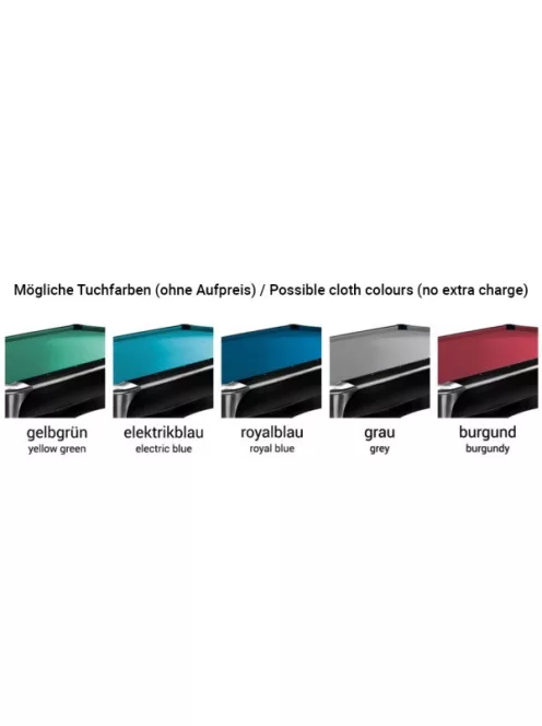 Billiard table / dining table, Rasson Penelope II, in silver or white with veil, with table top, in 8' or 7' size