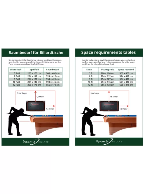 pool billiard table Dynamic X-con 8' grey oak,
