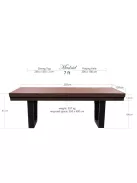 Billiard table / Dining table, Rasson Madrid, in grey or hazelnut, size 8' or 7'