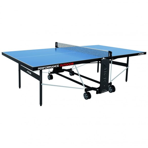 Stiga ping-pong asztal Performance kültéri, kék, hálóval és hálótartóval