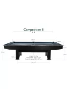  pool biliárdasztal Dynamic Competition II 9', matt fekete 