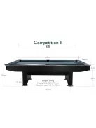 Dynamic biliárd asztal, Pool, Competition II, 9'-es, fekete