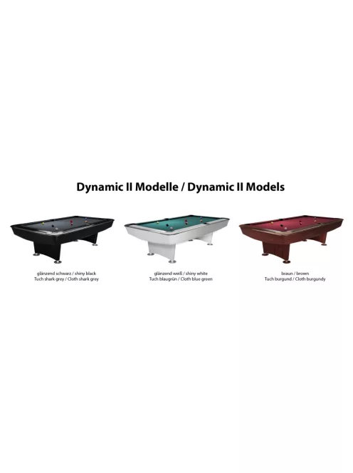 pool biliárd asztal Dynamic II,  barna, 9'-es méret