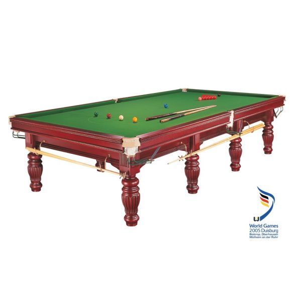 Billiard Table, Snooker, Dynamic Prince II Steelblock, Mahogany, 12'