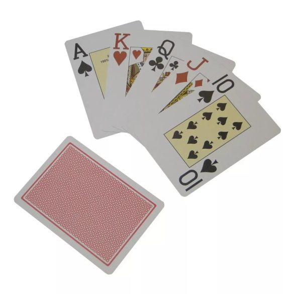 Póker kártya, piros, Fournier, plasztik, jumbo index
