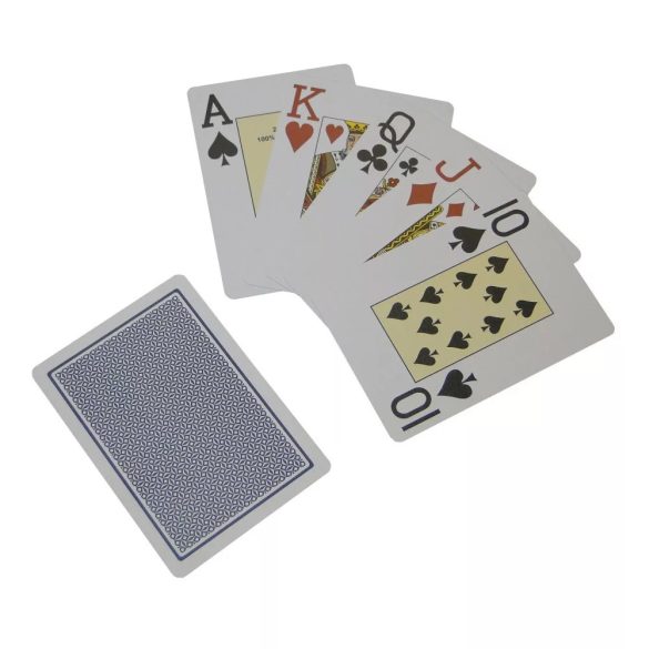 Póker kártya, fekete, Fournier, plasztik, jumbo index