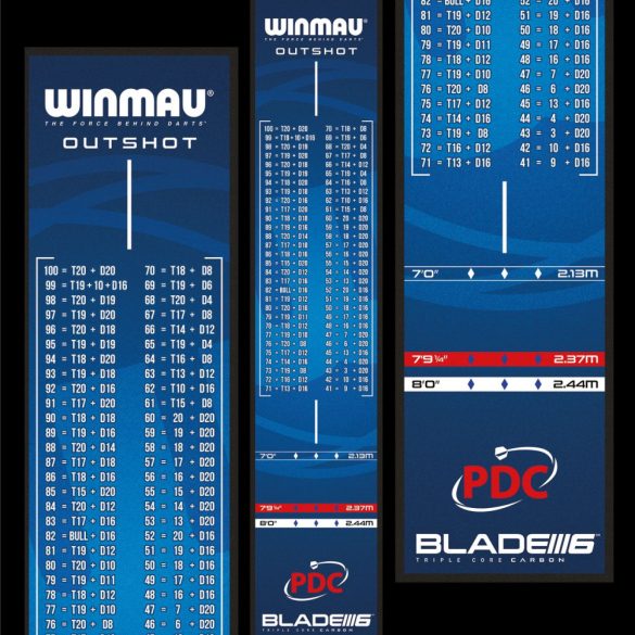 Winmau Outshot dart mat with rubber bottom