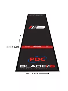   Winmau PRO ZONE PRECISION BLADE 6  darts szőnyeg, integrált dobóléccel, 60cm széles
